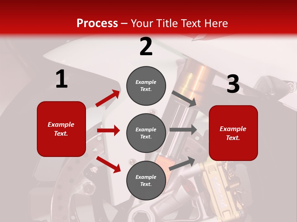 A Motorcycle Is Shown With A Red Background PowerPoint Template