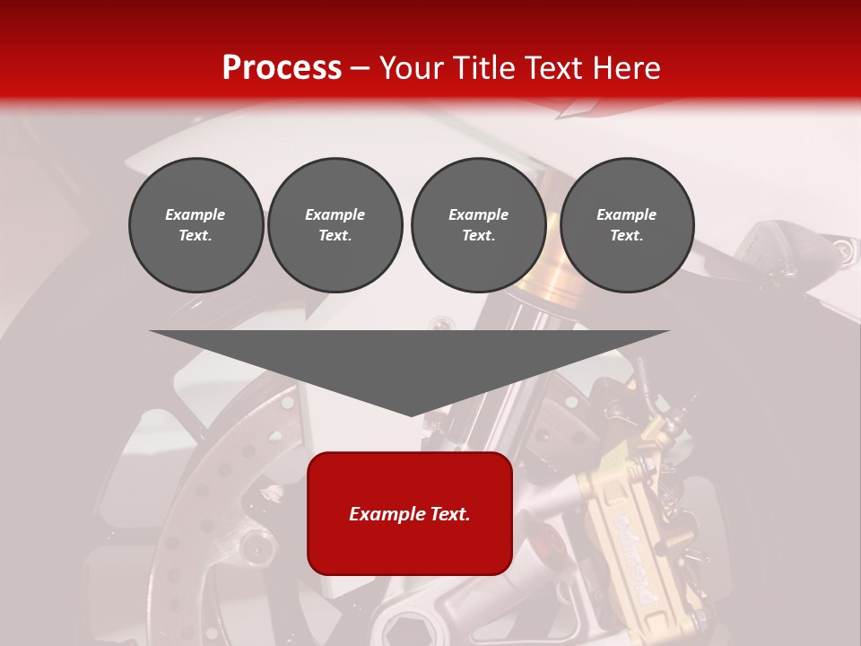 A Motorcycle Is Shown With A Red Background PowerPoint Template