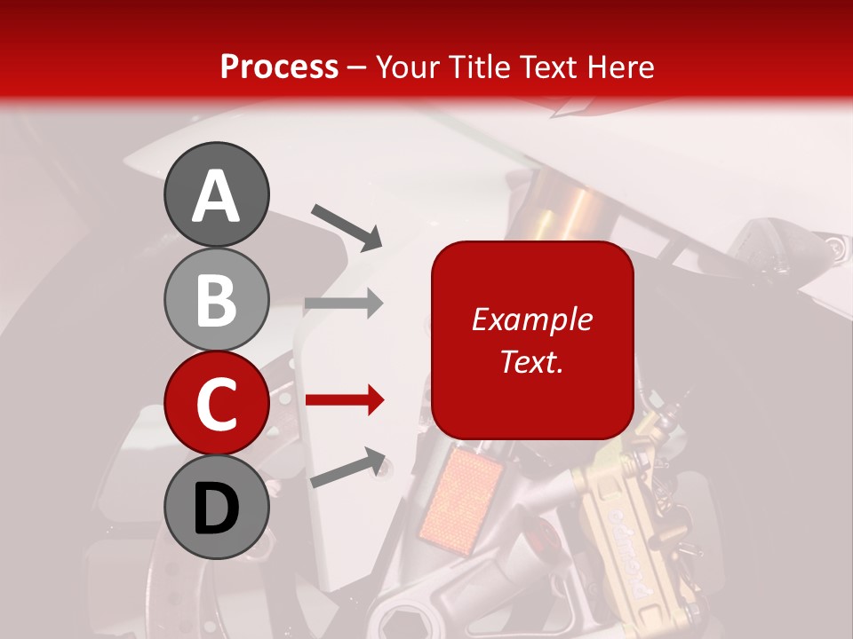 A Motorcycle Is Shown With A Red Background PowerPoint Template