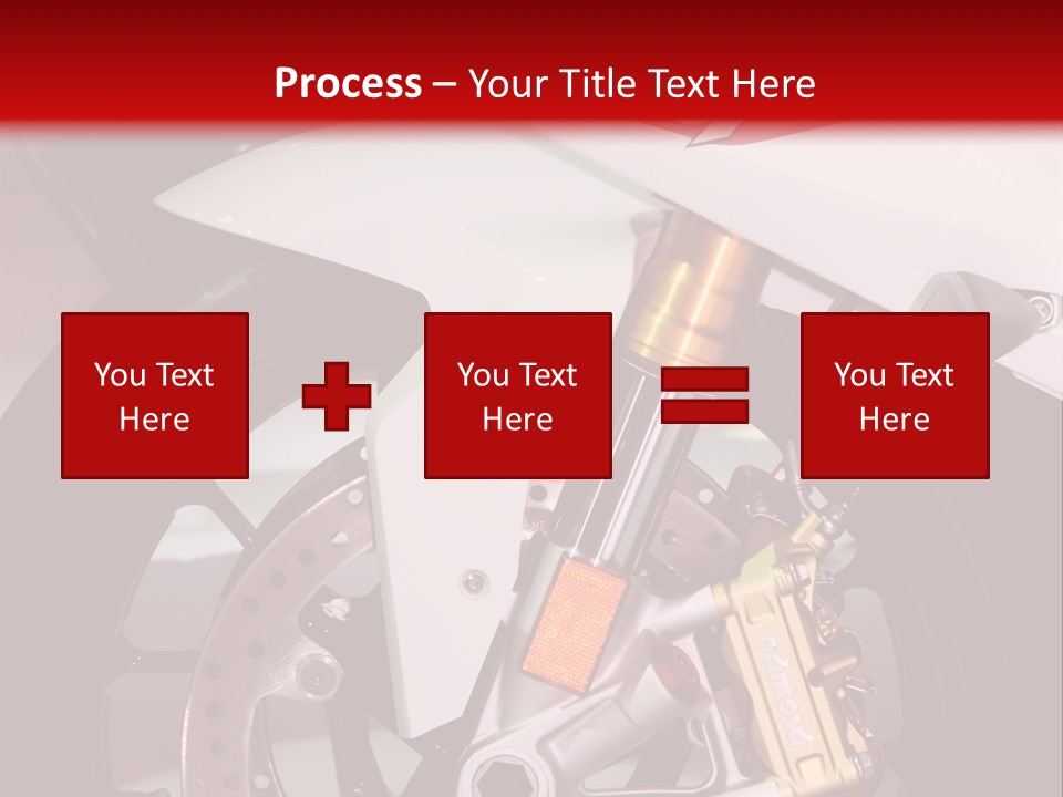 A Motorcycle Is Shown With A Red Background PowerPoint Template