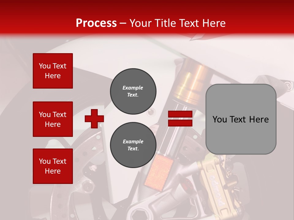 A Motorcycle Is Shown With A Red Background PowerPoint Template