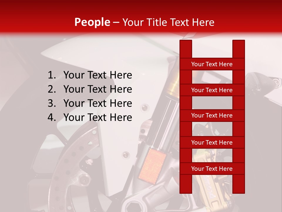 A Motorcycle Is Shown With A Red Background PowerPoint Template