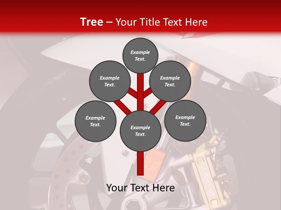 A Motorcycle Is Shown With A Red Background PowerPoint Template