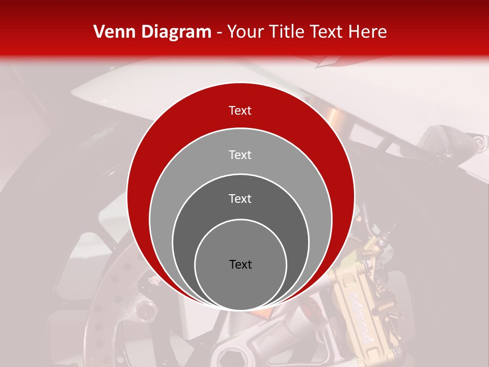 A Motorcycle Is Shown With A Red Background PowerPoint Template