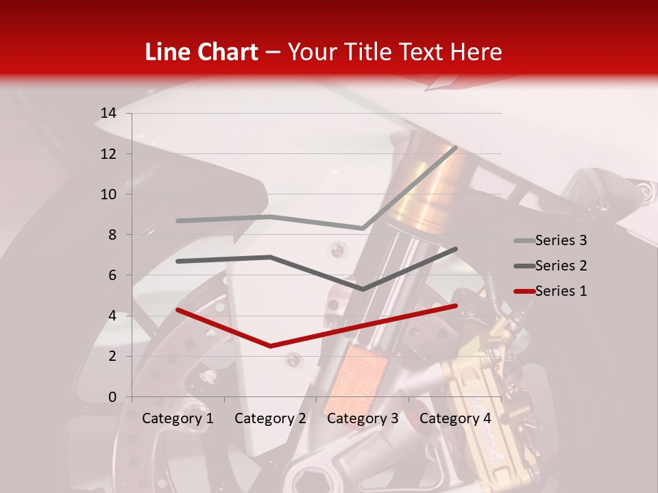 A Motorcycle Is Shown With A Red Background PowerPoint Template