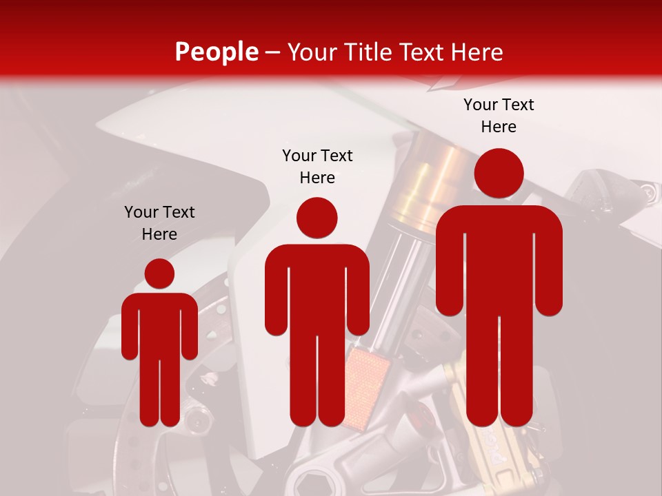 A Motorcycle Is Shown With A Red Background PowerPoint Template
