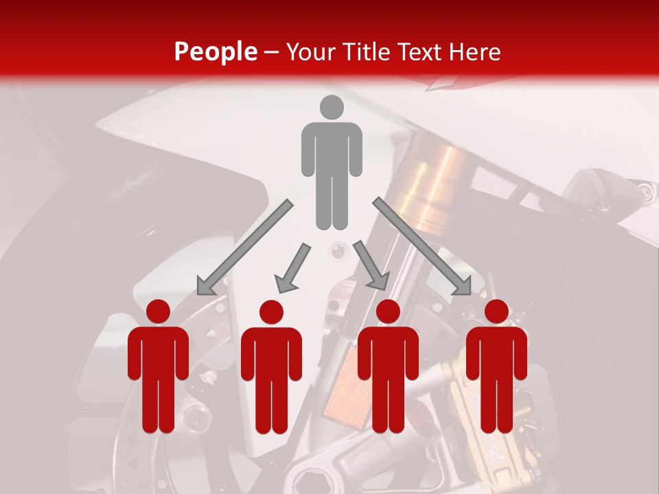 A Motorcycle Is Shown With A Red Background PowerPoint Template