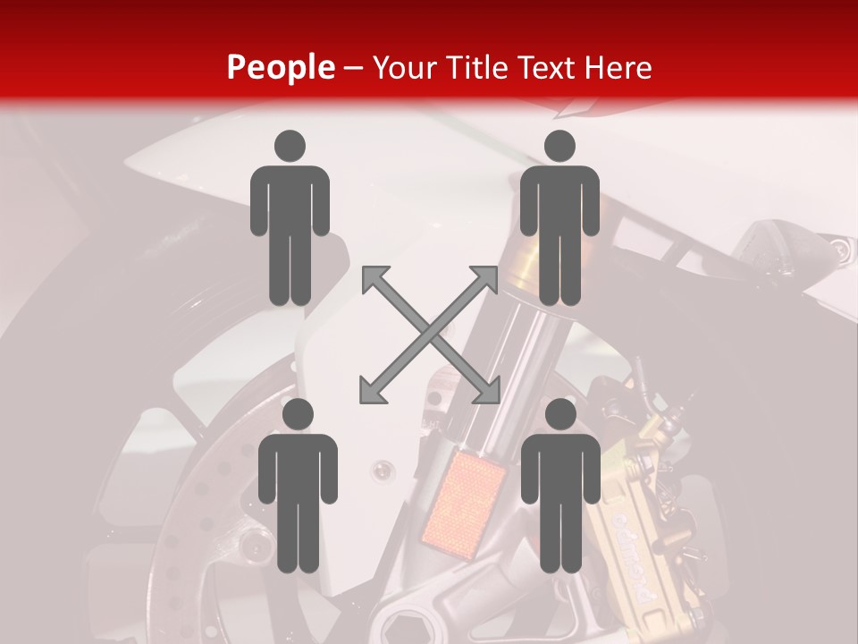 A Motorcycle Is Shown With A Red Background PowerPoint Template