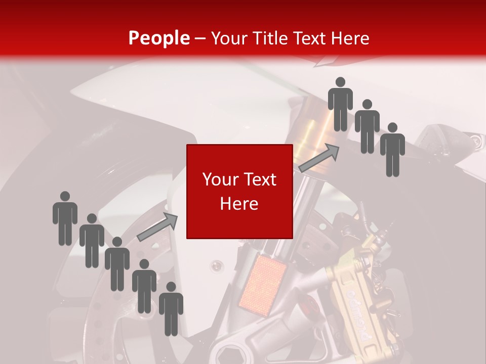 A Motorcycle Is Shown With A Red Background PowerPoint Template