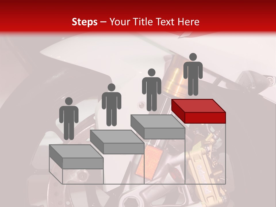 A Motorcycle Is Shown With A Red Background PowerPoint Template