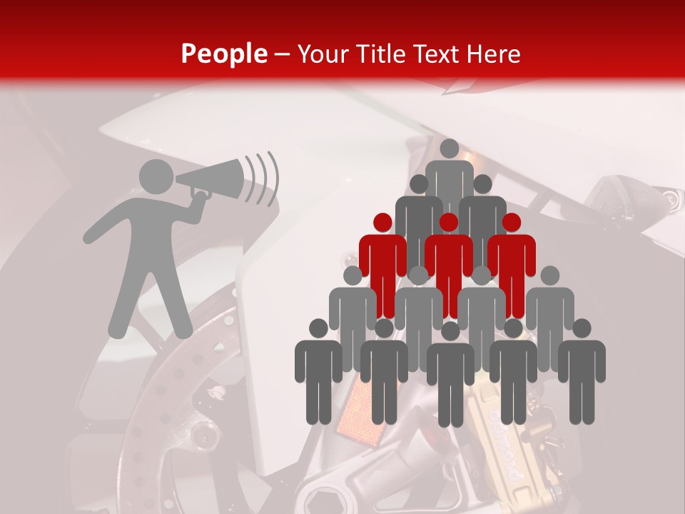 A Motorcycle Is Shown With A Red Background PowerPoint Template