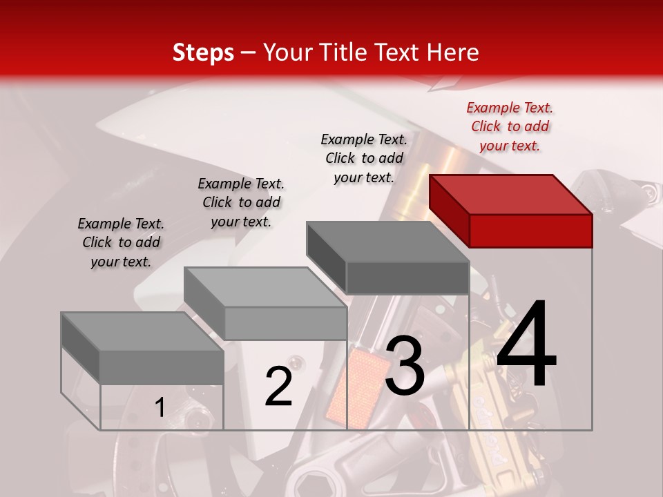 A Motorcycle Is Shown With A Red Background PowerPoint Template