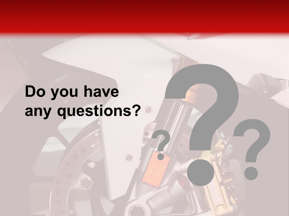 A Motorcycle Is Shown With A Red Background PowerPoint Template