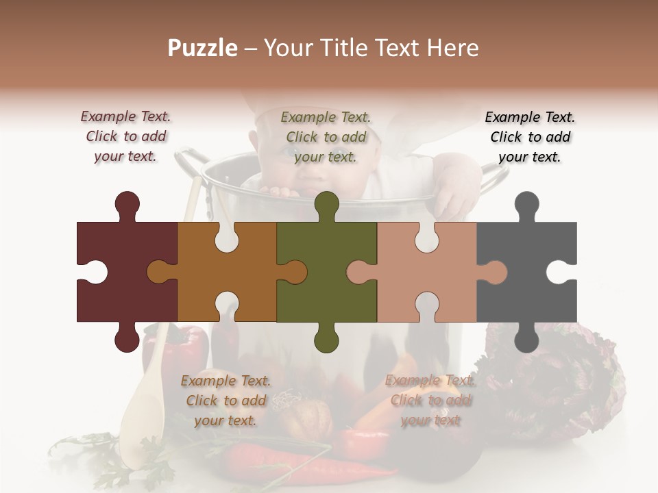 A Baby In A Pot With A Chef's Hat On PowerPoint Template