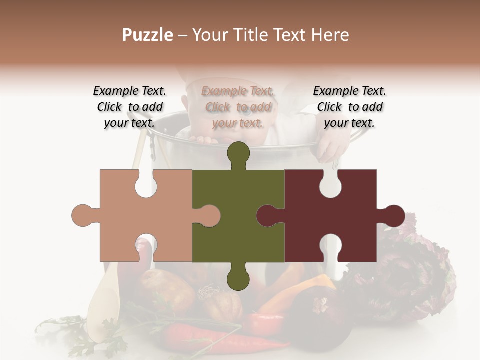 A Baby In A Pot With A Chef's Hat On PowerPoint Template