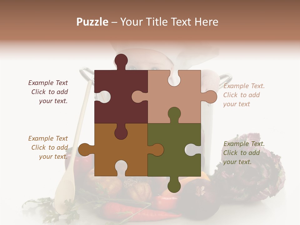 A Baby In A Pot With A Chef's Hat On PowerPoint Template