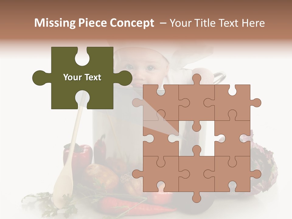 A Baby In A Pot With A Chef's Hat On PowerPoint Template