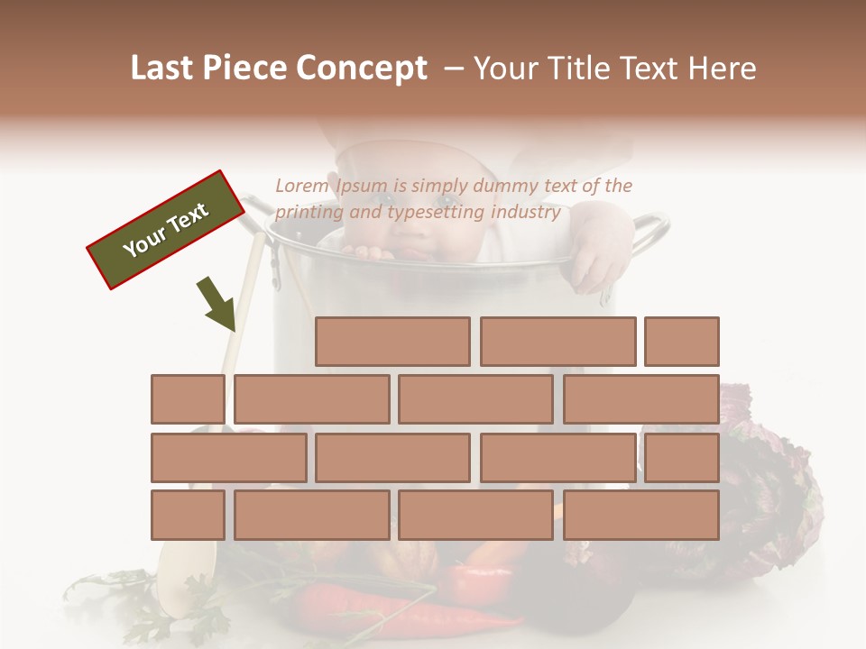A Baby In A Pot With A Chef's Hat On PowerPoint Template