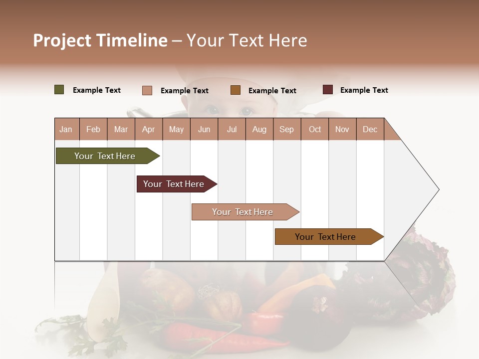 A Baby In A Pot With A Chef's Hat On PowerPoint Template