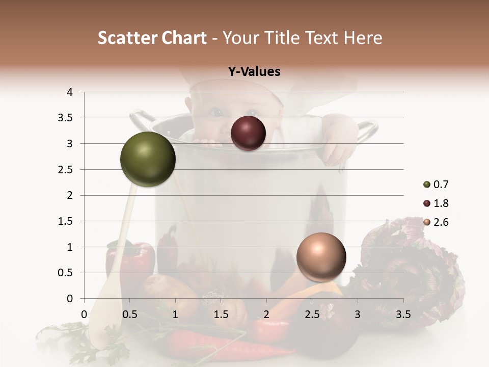 A Baby In A Pot With A Chef's Hat On PowerPoint Template