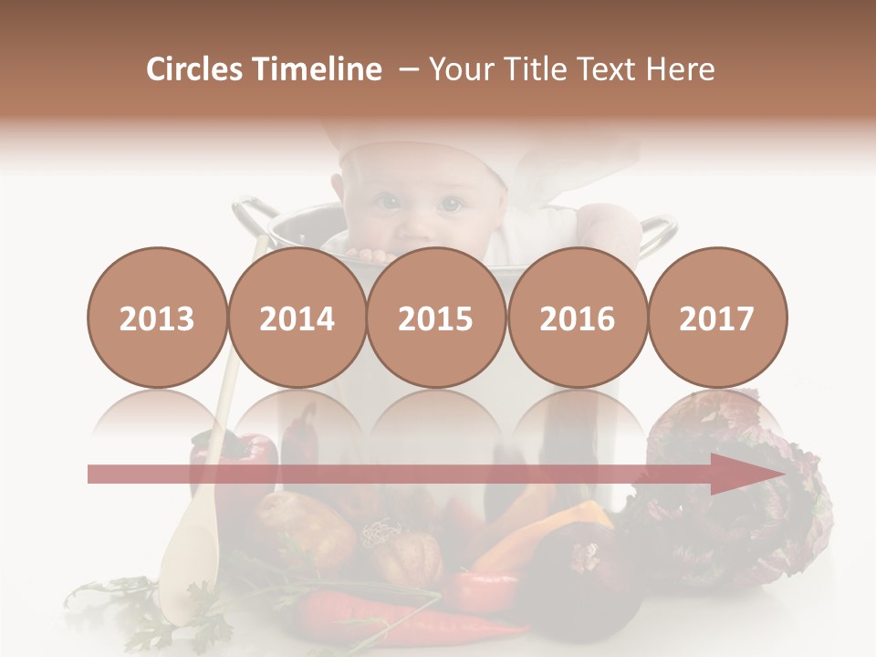 A Baby In A Pot With A Chef's Hat On PowerPoint Template