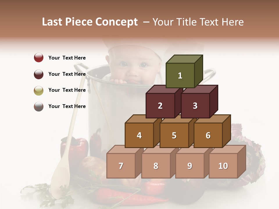 A Baby In A Pot With A Chef's Hat On PowerPoint Template