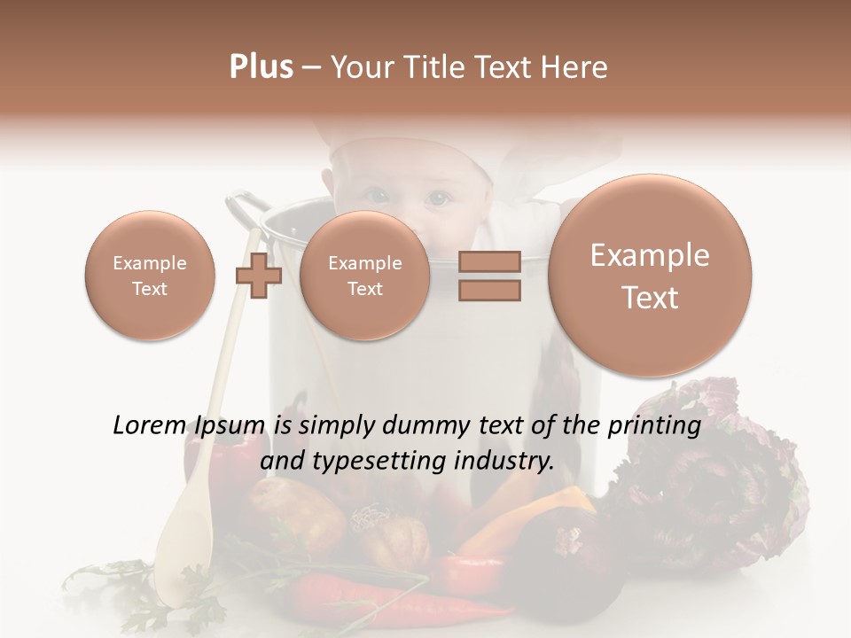 A Baby In A Pot With A Chef's Hat On PowerPoint Template