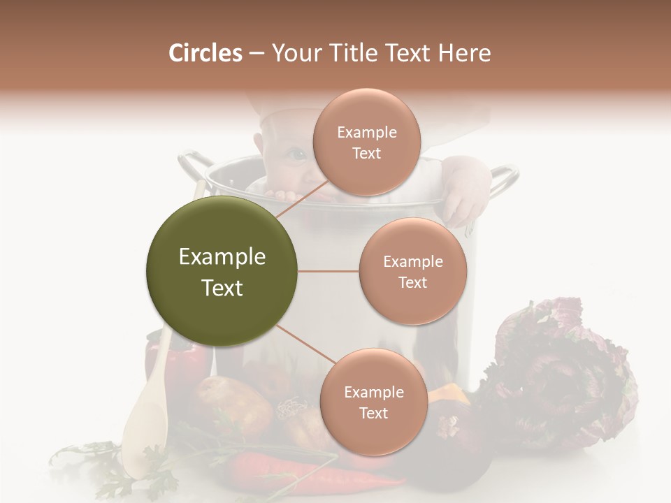 A Baby In A Pot With A Chef's Hat On PowerPoint Template