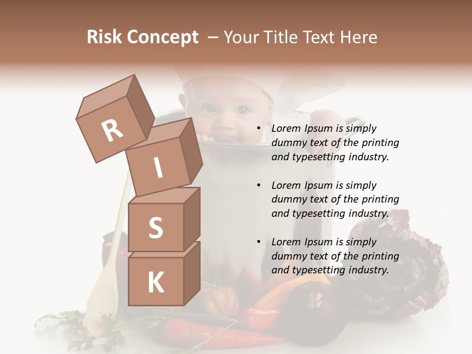 A Baby In A Pot With A Chef's Hat On PowerPoint Template