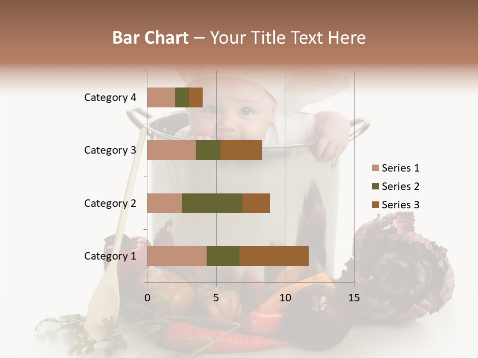 A Baby In A Pot With A Chef's Hat On PowerPoint Template