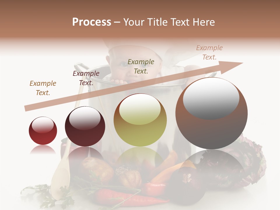 A Baby In A Pot With A Chef's Hat On PowerPoint Template