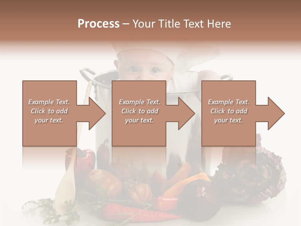 A Baby In A Pot With A Chef's Hat On PowerPoint Template