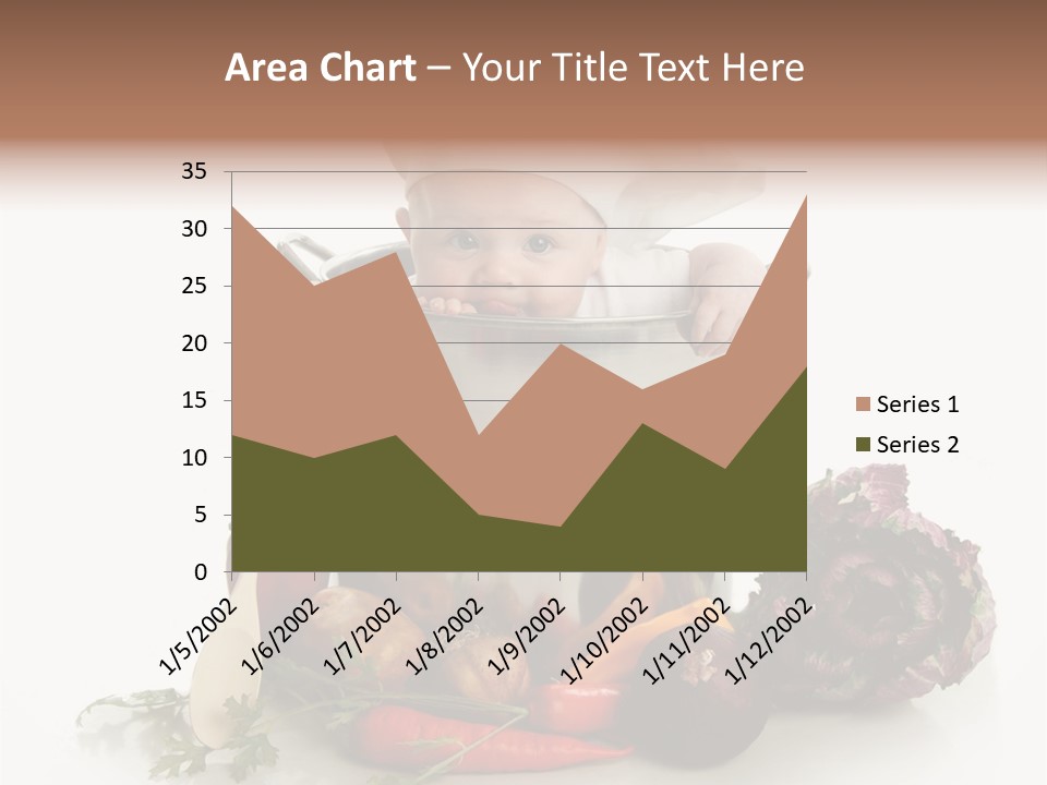 A Baby In A Pot With A Chef's Hat On PowerPoint Template
