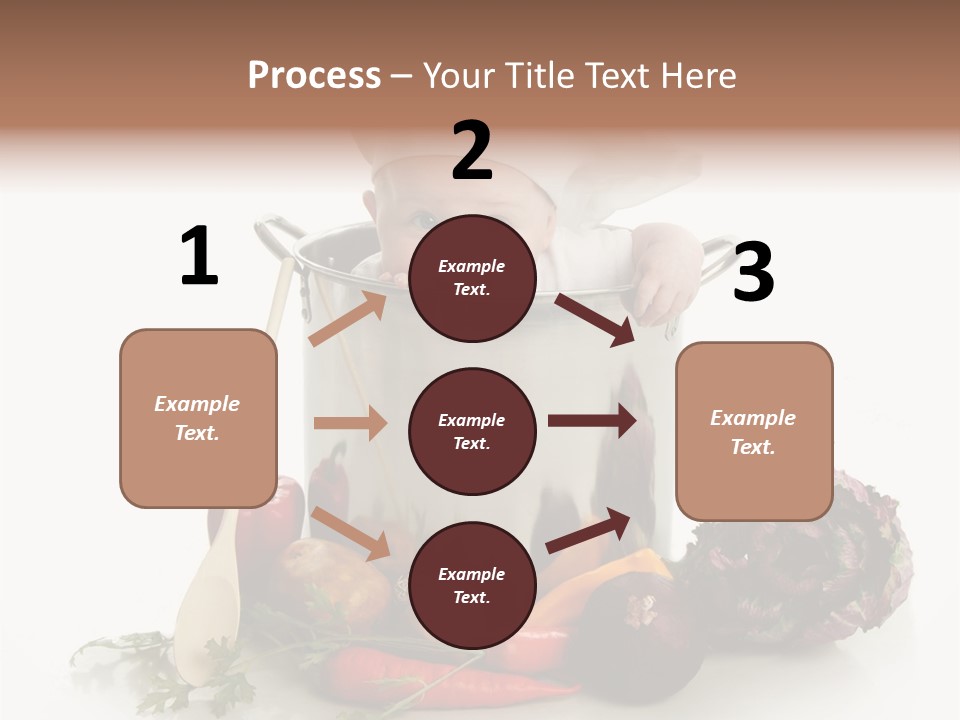 A Baby In A Pot With A Chef's Hat On PowerPoint Template