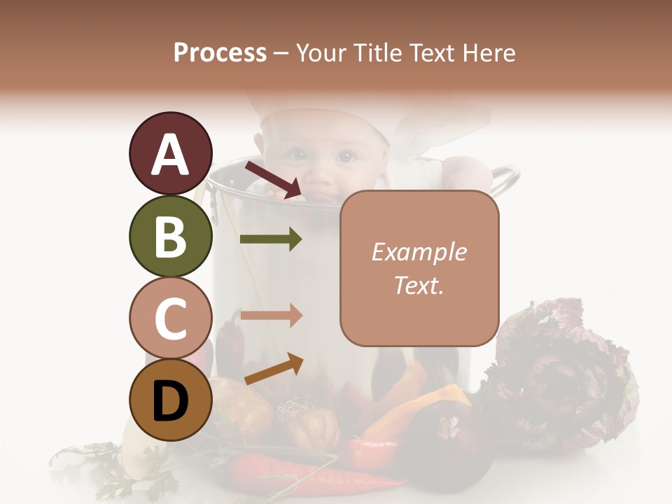 A Baby In A Pot With A Chef's Hat On PowerPoint Template