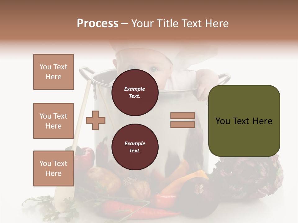 A Baby In A Pot With A Chef's Hat On PowerPoint Template
