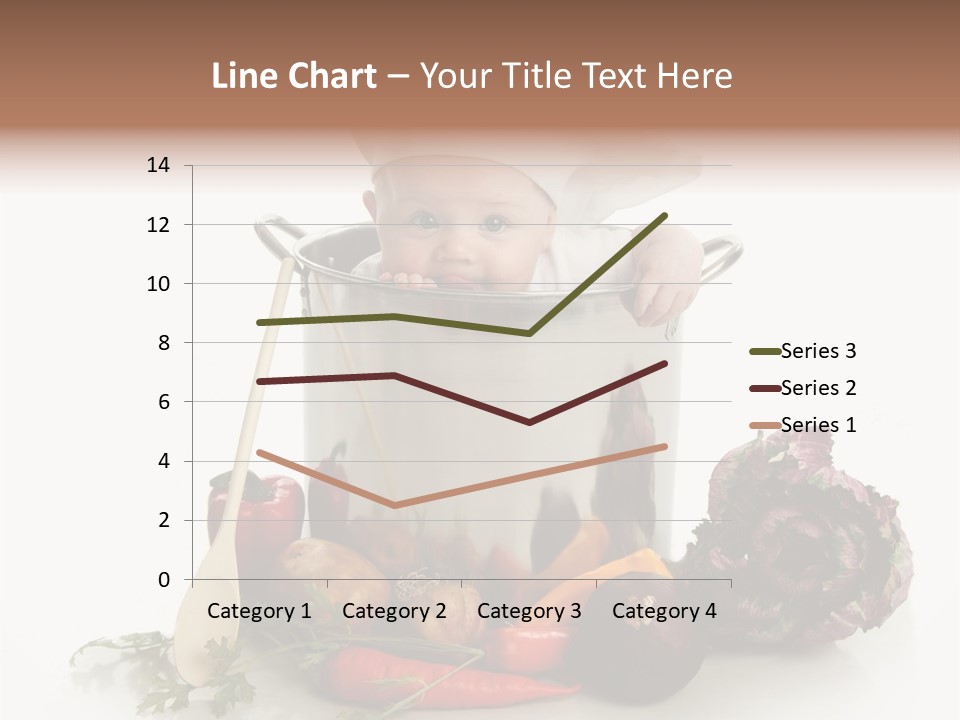 A Baby In A Pot With A Chef's Hat On PowerPoint Template
