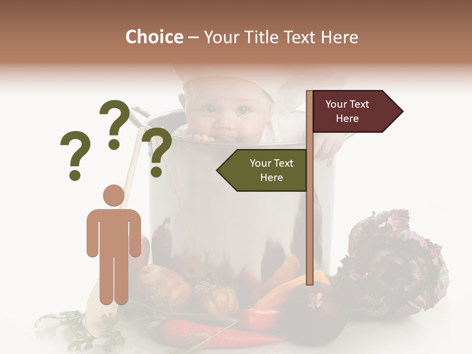 A Baby In A Pot With A Chef's Hat On PowerPoint Template