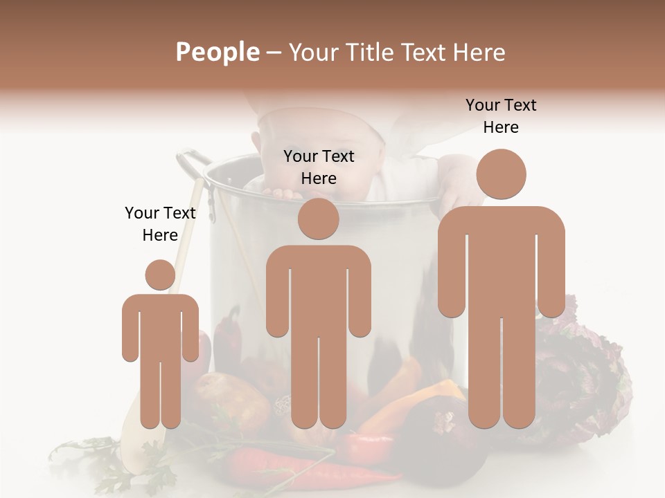 A Baby In A Pot With A Chef's Hat On PowerPoint Template