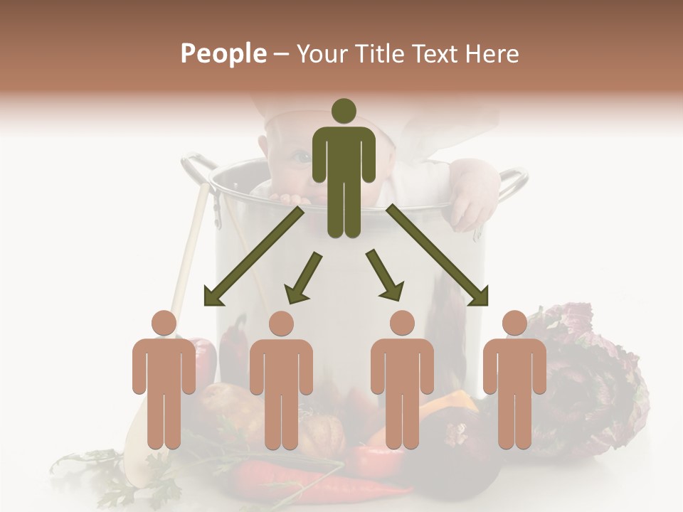 A Baby In A Pot With A Chef's Hat On PowerPoint Template