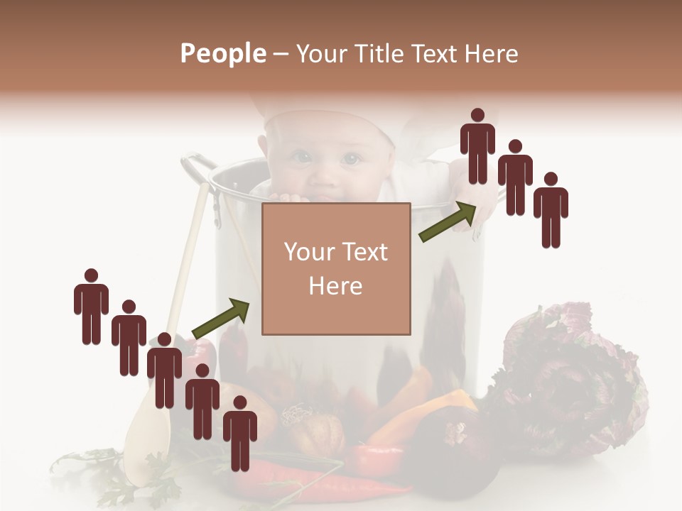 A Baby In A Pot With A Chef's Hat On PowerPoint Template