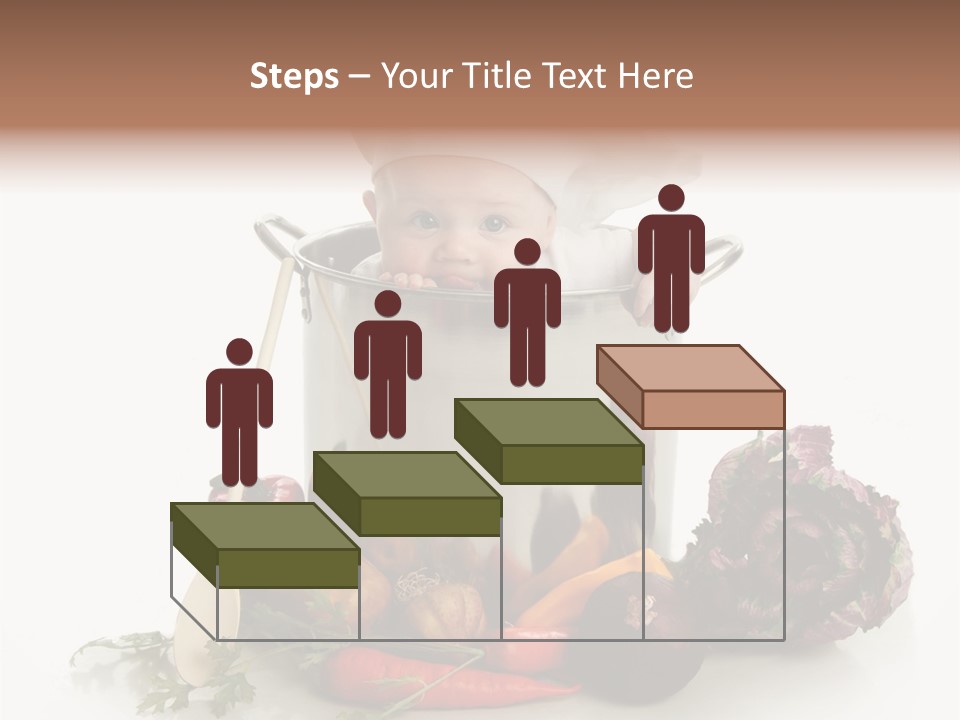 A Baby In A Pot With A Chef's Hat On PowerPoint Template