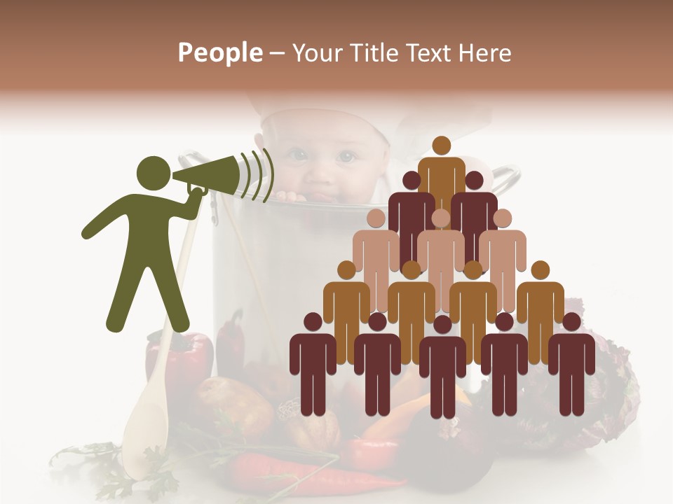 A Baby In A Pot With A Chef's Hat On PowerPoint Template