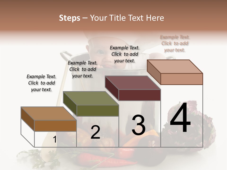 A Baby In A Pot With A Chef's Hat On PowerPoint Template