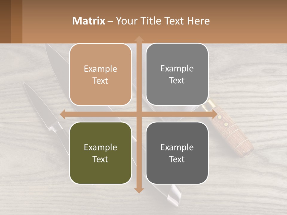A Knife And A Cutting Board On A Table PowerPoint Template