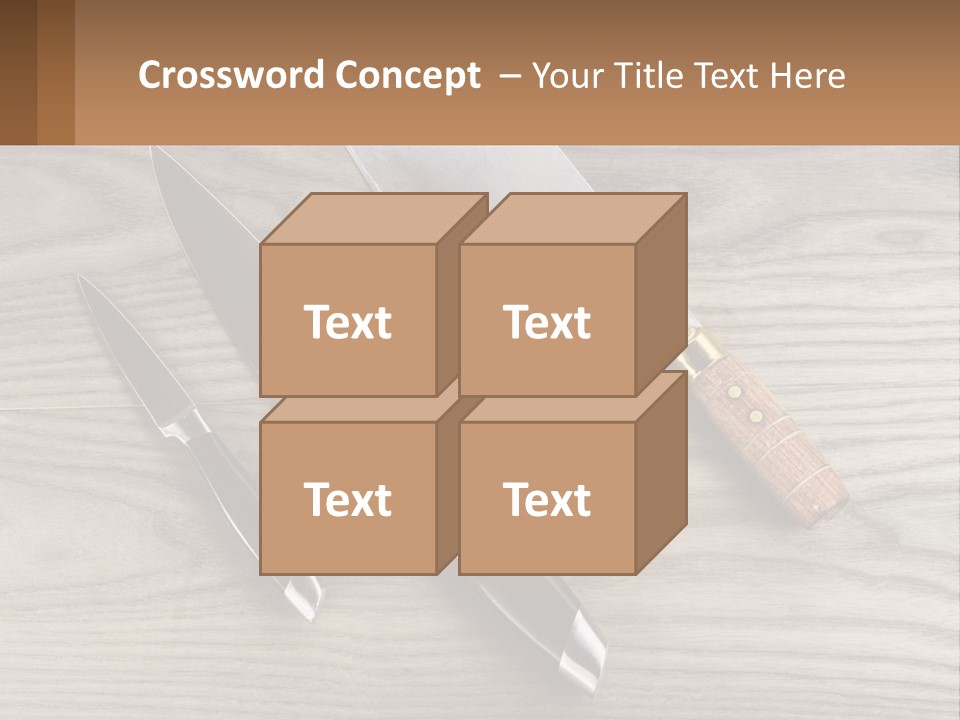 A Knife And A Cutting Board On A Table PowerPoint Template