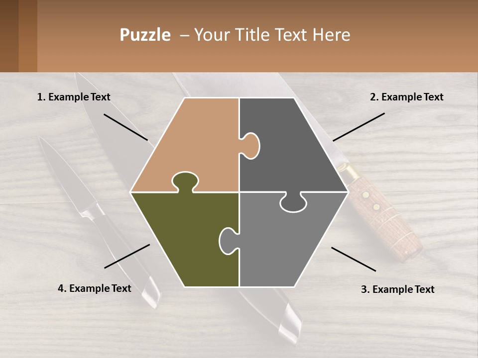 A Knife And A Cutting Board On A Table PowerPoint Template