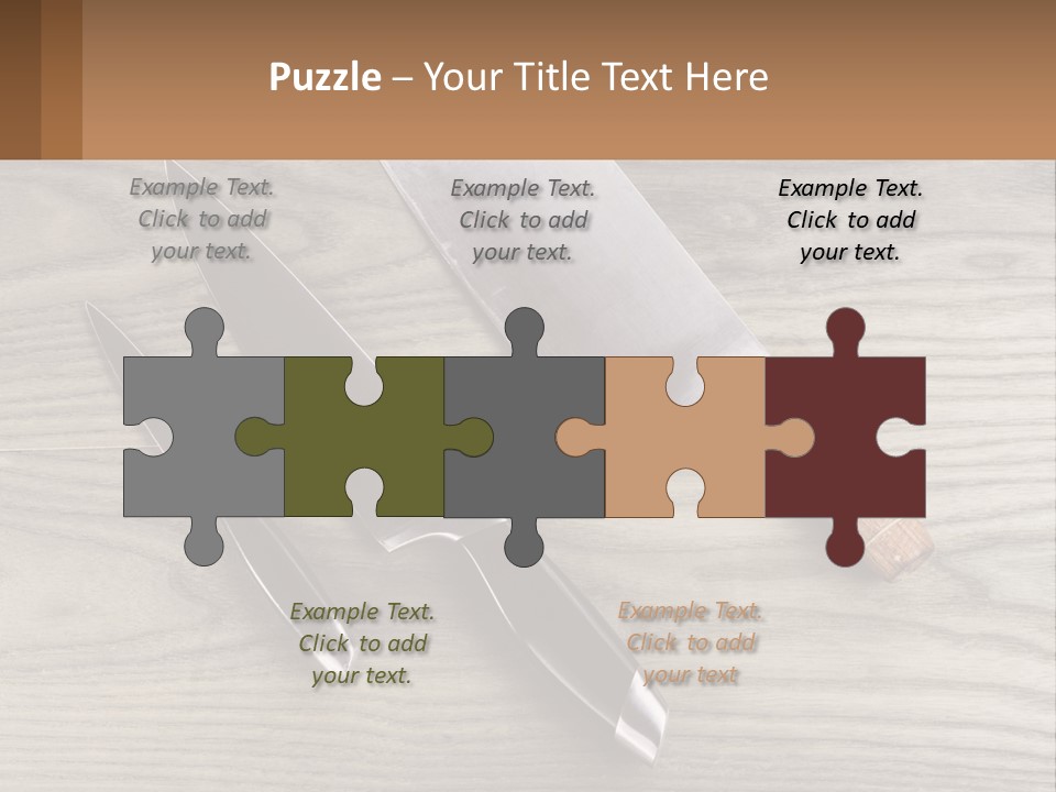 A Knife And A Cutting Board On A Table PowerPoint Template