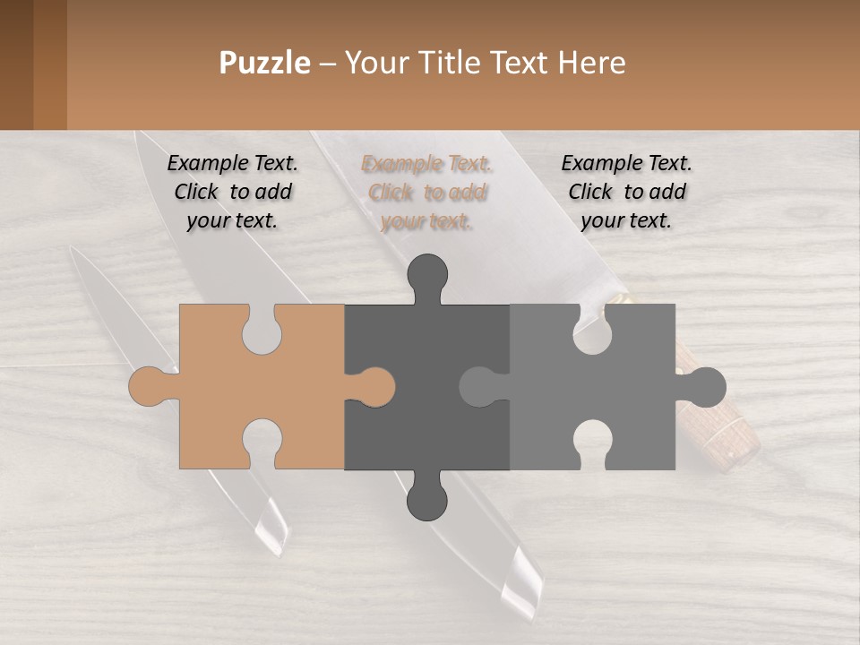 A Knife And A Cutting Board On A Table PowerPoint Template