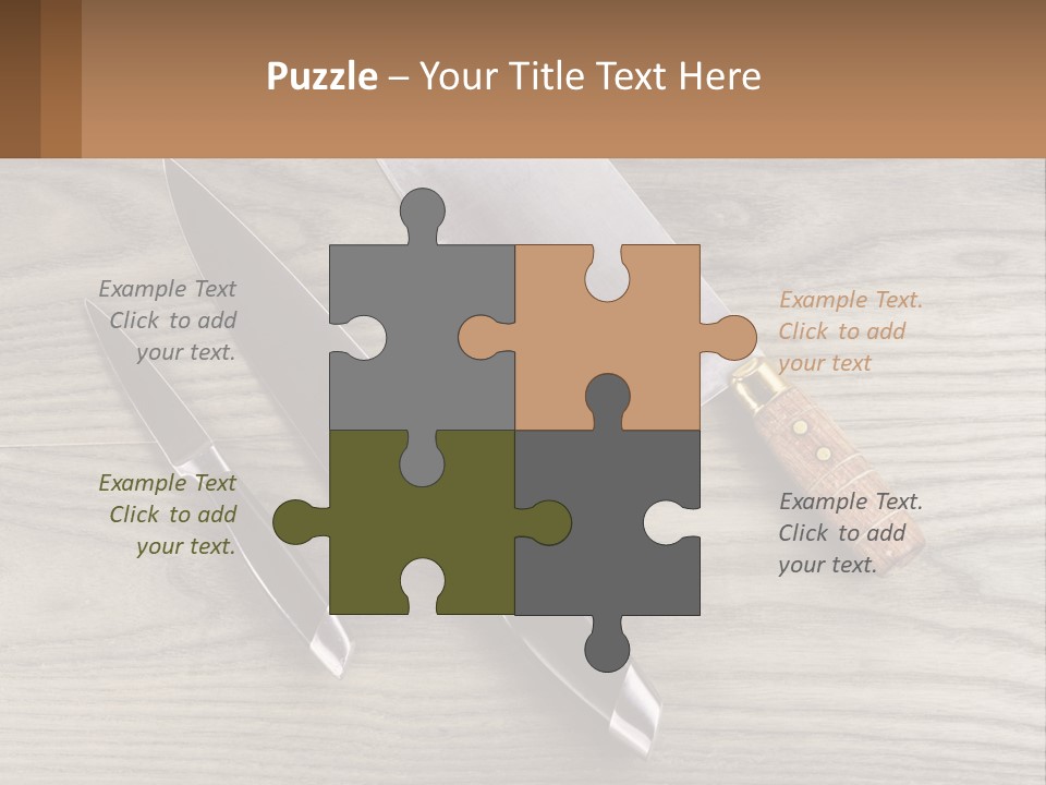 A Knife And A Cutting Board On A Table PowerPoint Template